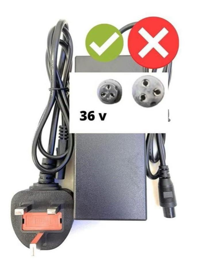 ماركة غير محددة شاحن سكوتر مدخل صغير 36 فولت  - Image 1