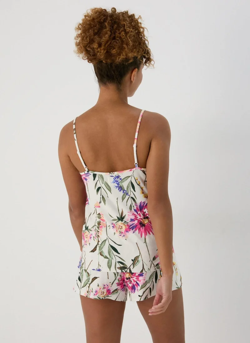 Matalan Cream Floral Pyjama Bottoms