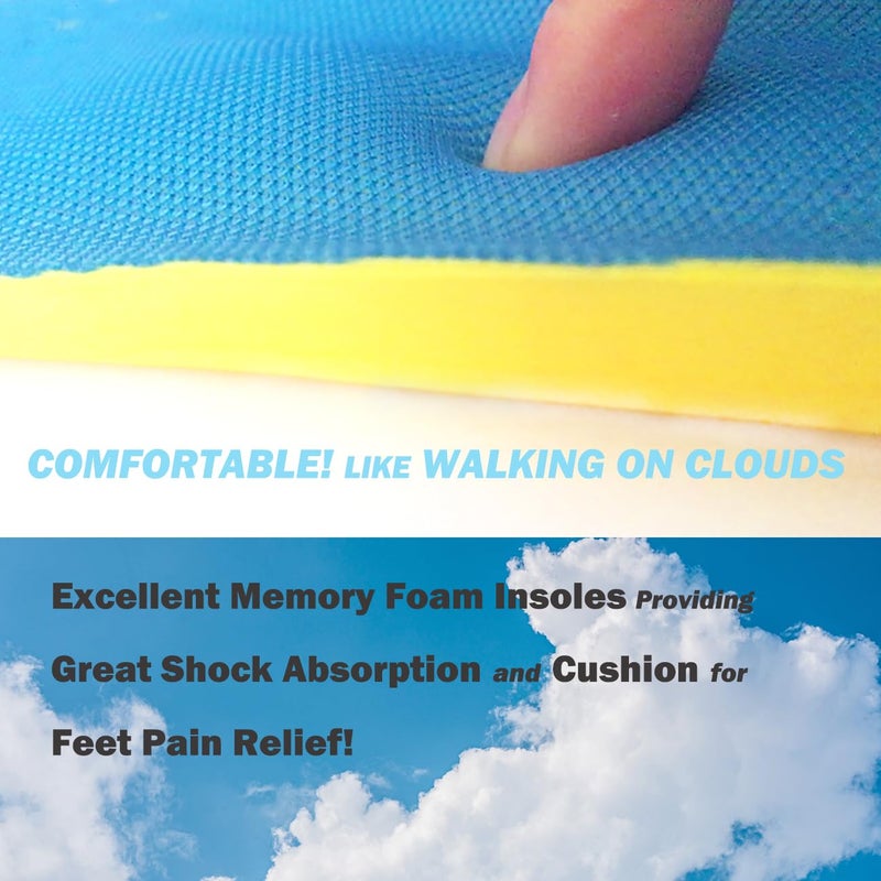Basmile Shoe Insoles, Orthotic Insoles, Memory Foam Insoles Providing Great Shock Absorption and Cushion, Best Insoles for Men and Women for Everyday Use (M) - Image 3