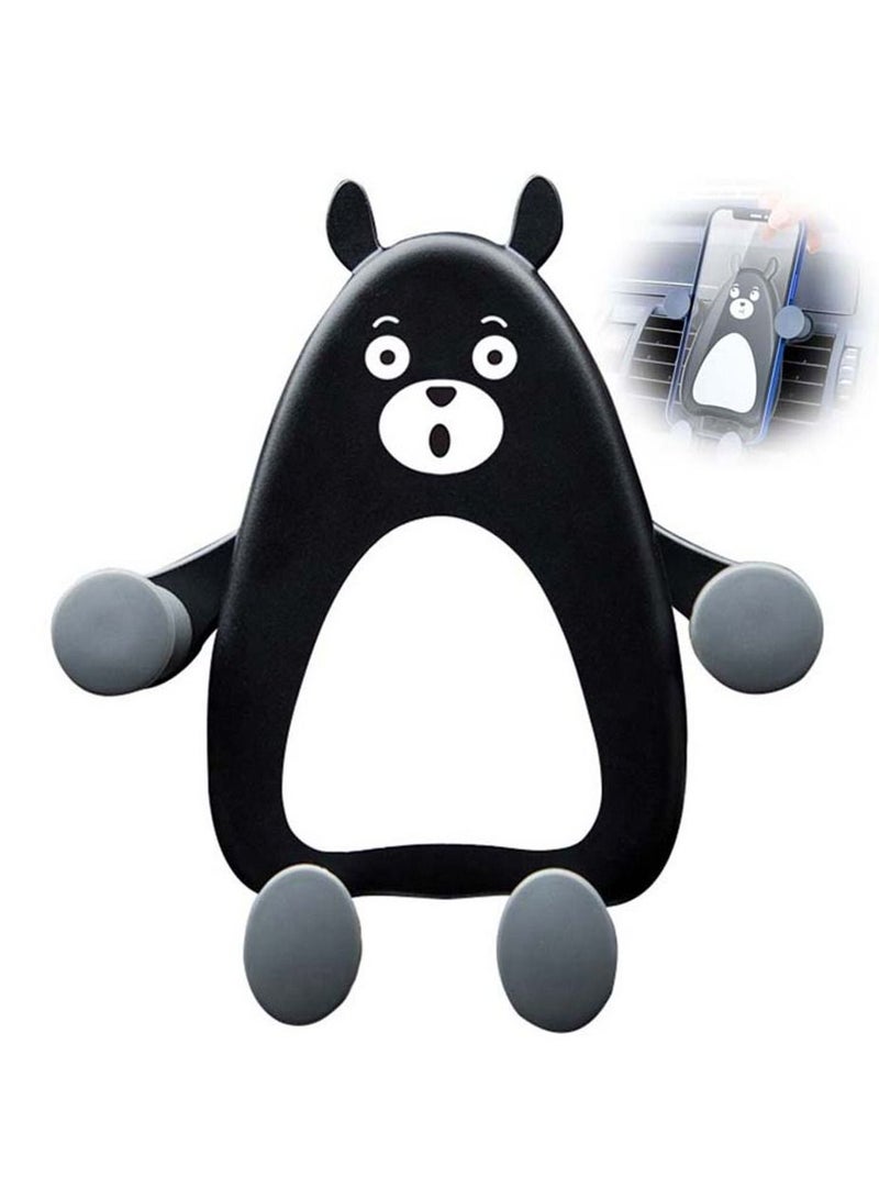 Y&D Car Phone Holder Cute Bear Mount for Air Vent Gravity Mobile Easy Clamp All Phones - Image 1