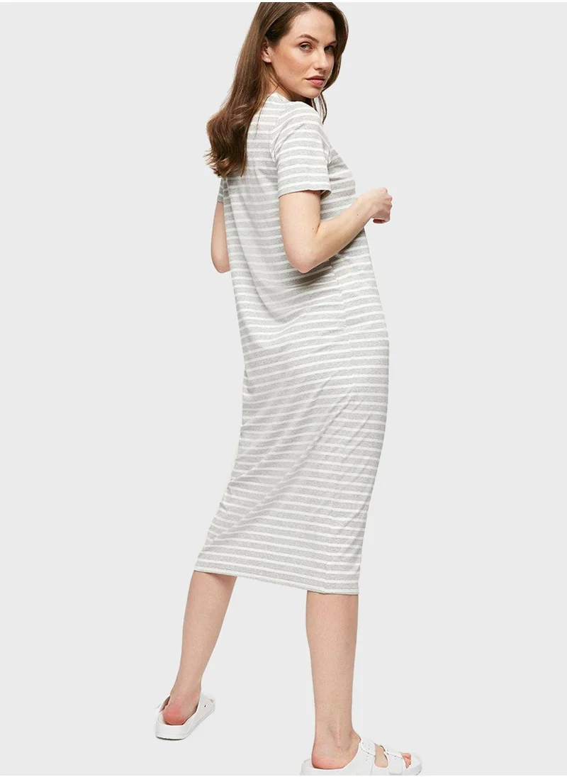 DOROTHY PERKINS Striped Crew Neck Dress