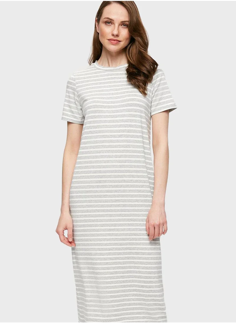 DOROTHY PERKINS Striped Crew Neck Dress