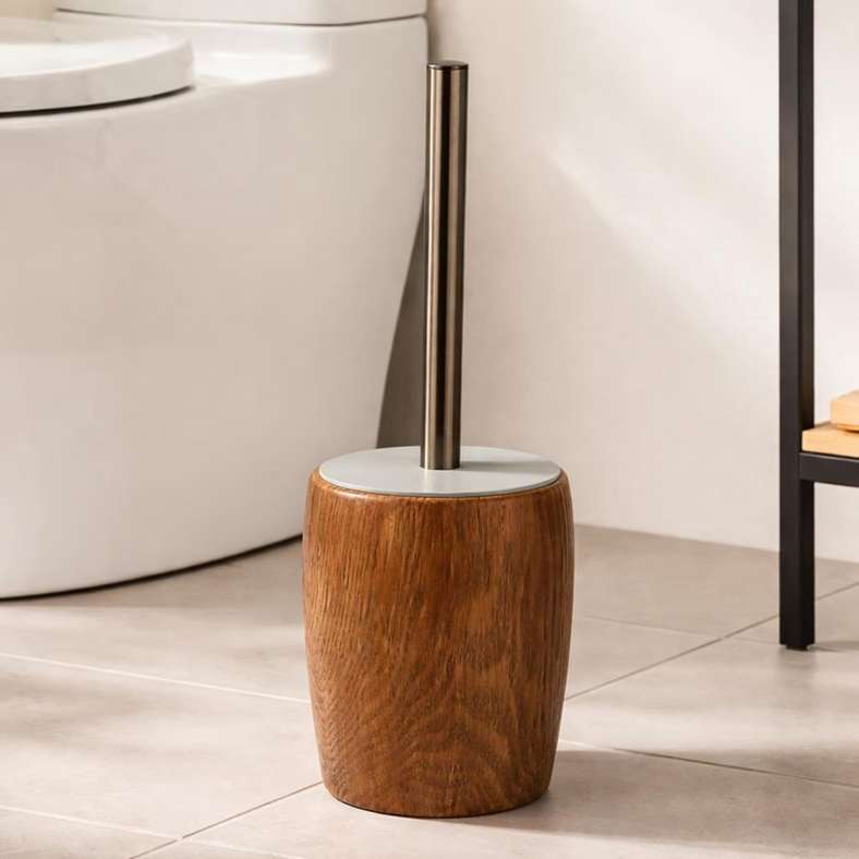 Pan Home Natural Oakroot Toilet Brush Holder - Image 1