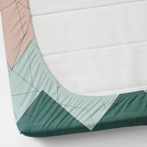 VOMZER 320 TC Cotton Feel All Around Elastic Fitted Queen Size Bedsheets, Supersoft Elastic Fitted Double Bedsheet with 2 Pillow Covers, Size 60x78x8 Inches Green - Image 5