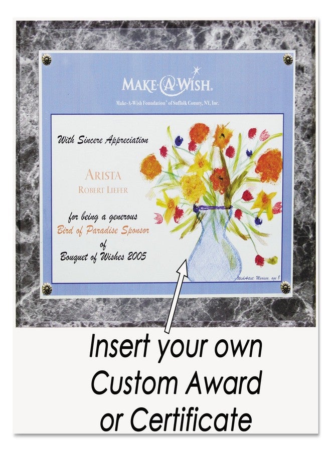 NuDell Award Plaque Frame for Diplomas, Certificates, or Licenses, Certificate Frame for Documents, Black Marble - Image 5