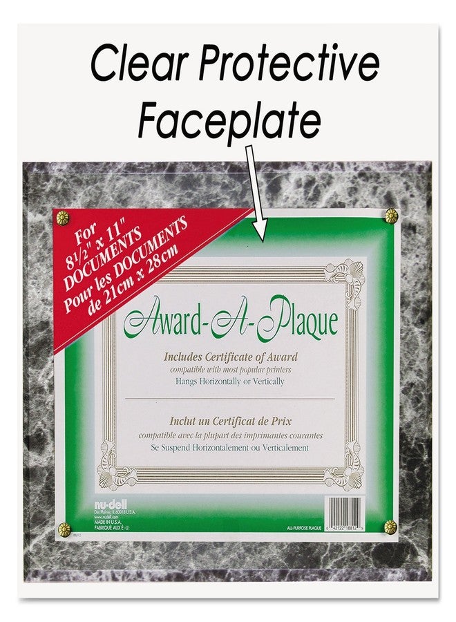 NuDell Award Plaque Frame for Diplomas, Certificates, or Licenses, Certificate Frame for Documents, Black Marble - Image 4