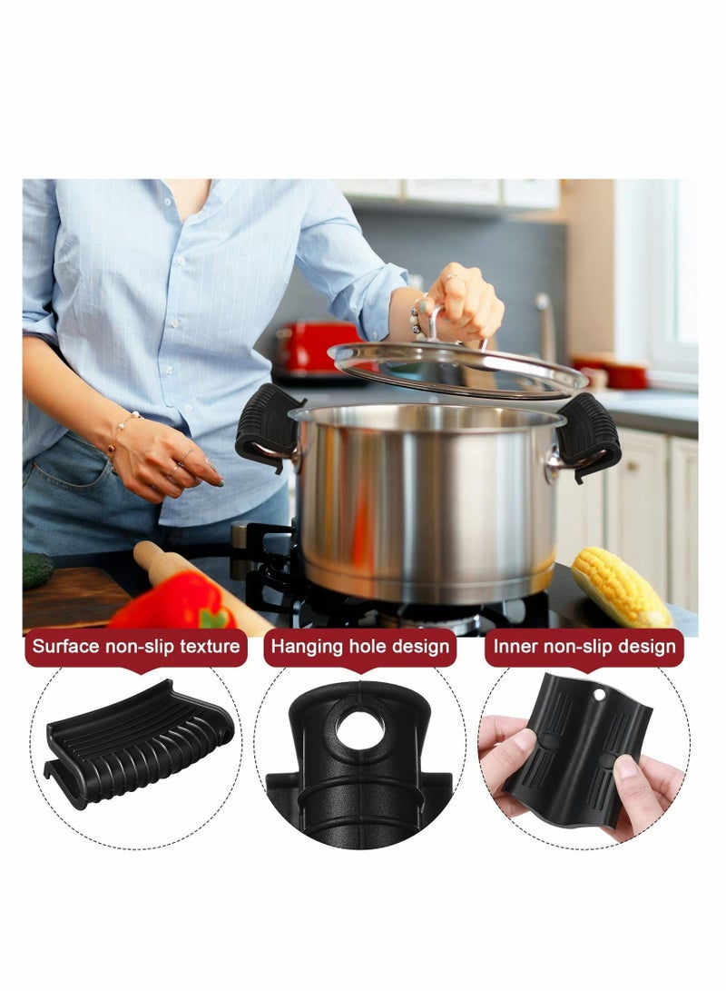 NIBEMINENT Silicone Hot Handle Holder Non Slip Pot Covers, Sleeve Heat Resistant Cast Iron Cover Cookware for Skillet Pan8 pcs  - Image 2