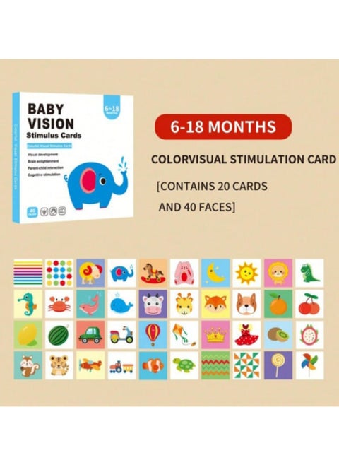 Multi-Expansion Flashcards for Kids, Baby Flashcards, Visual Stimulation Flashcards, Memory Game, Language Enhancement Cards, 12-36 Months, 20