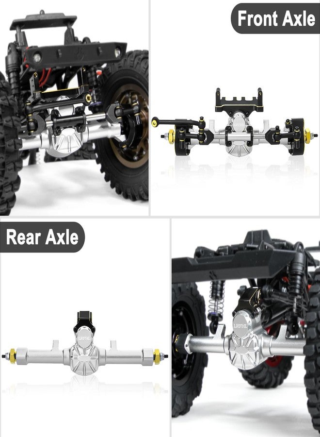 LRFHL SCX24 Axle Front and Rear RC Axle +6mm Extended 50° Max. Steering Angle for Axial SCX24 Deadbolt C10 JLU Gladiator Bronco 1/24 RC Crawler Upgrade (Silver) - Image 3