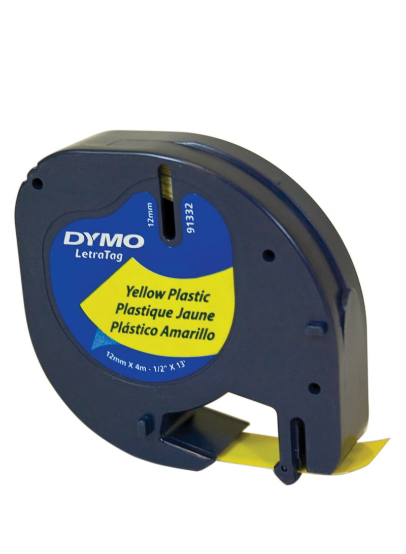 Dymo LetraTag Label Printer Tape 12 mm X 4 m Yellow