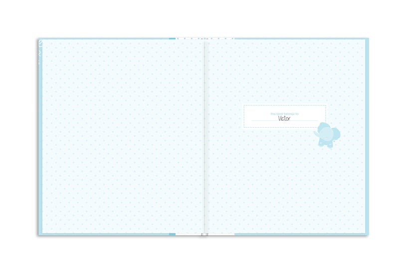 Lil Peach Lil’ Peach Dream Big Baby Memory Book - Guided Fill-In Journal & Photo Album for Baby’s First 5 Years (Blue) - 46 Acid-Free Pages, Baby Boy Gift for New & Expecting Parents - Image 3