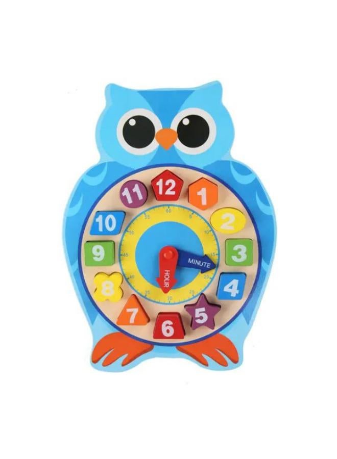 Cartoon Animal Digital Clock Toy Wooden Puzzle  Kindergarten Children Teaching Kids Toy - Image 4