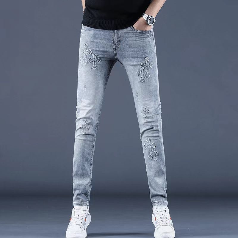 Unisex Classic Denim Jeans Loose Fit Daily Outdoor Wear - Image 1