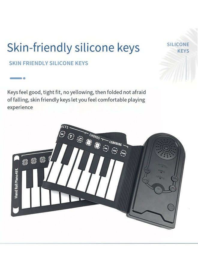 Generic - Portable 49 Keys Flexible Roll Up Piano Electronic Soft Keyboard Piano Silicone Rubber Keyboard ABS Plastic - Image 1