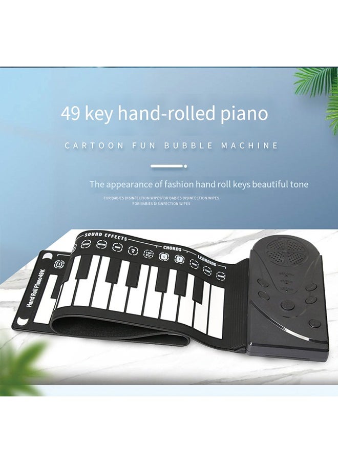 Generic - Portable 49 Keys Flexible Roll Up Piano Electronic Soft Keyboard Piano Silicone Rubber Keyboard ABS Plastic - Image 1