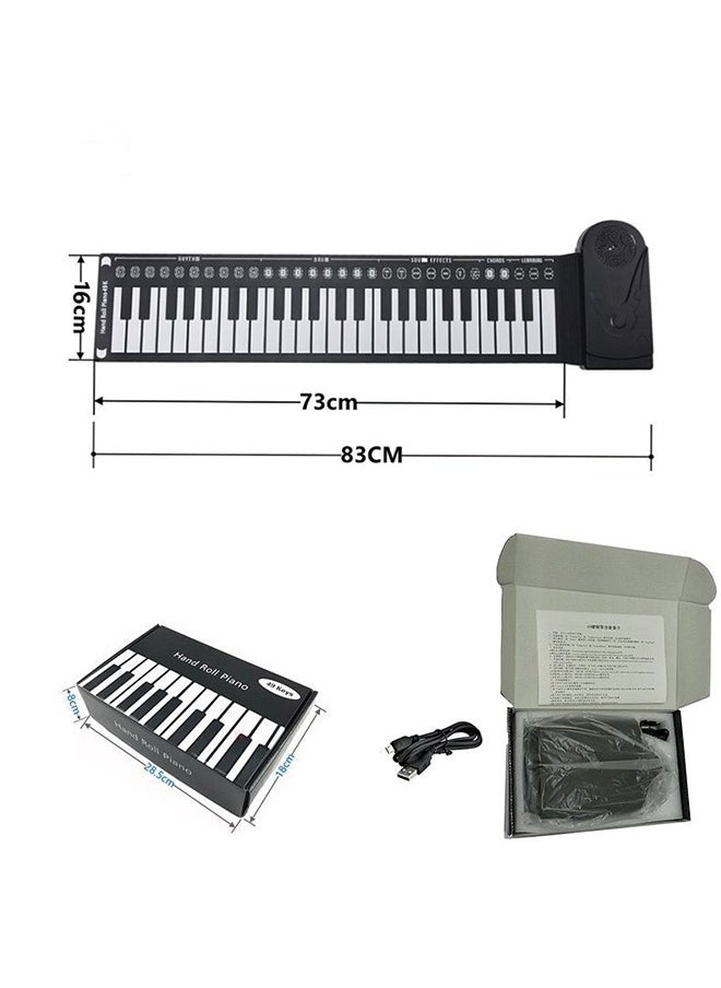 Generic - Portable 49 Keys Flexible Roll Up Piano Electronic Soft Keyboard Piano Silicone Rubber Keyboard ABS Plastic - Image 1