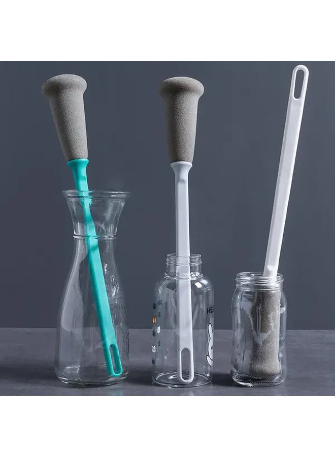 Long Handled Sponge Cup Brush White Deep Clean Coffee Stain Remover No Dry Hanging Drain Multi Functional Home Cleaning Durable Plastic Ideal For Sponges And Cups - Image 1