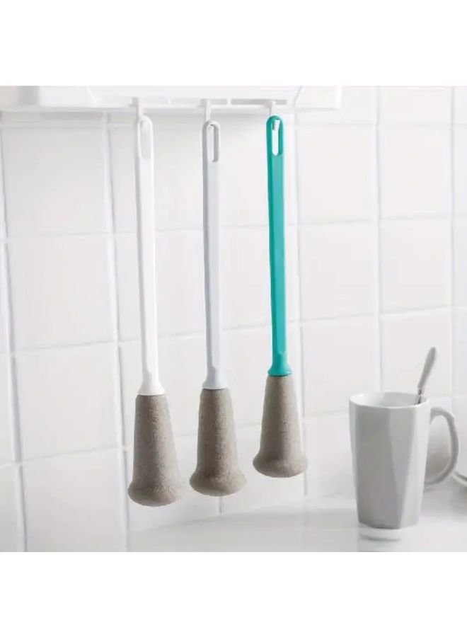 Long Handled Sponge Cup Brush White Deep Clean Coffee Stain Remover No Dry Hanging Drain Multi Functional Home Cleaning Durable Plastic Ideal For Sponges And Cups - Image 5