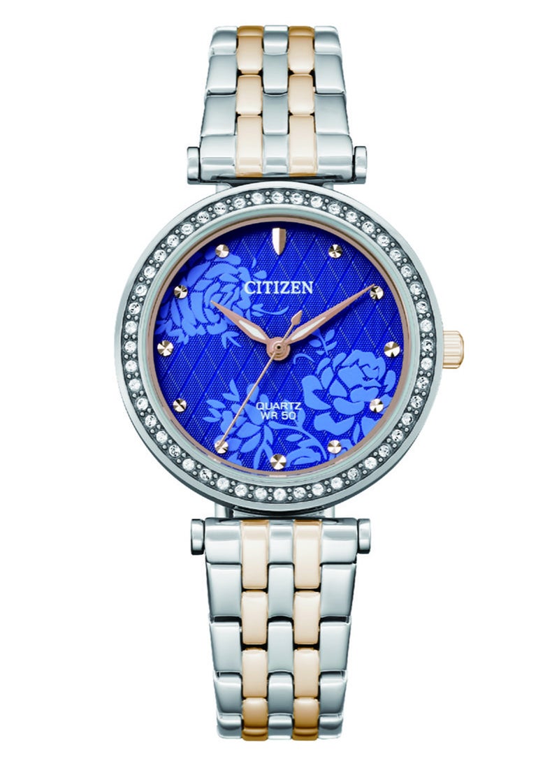 CITIZEN ساعة يد نسائية من الستانلس ستيل بعقارب دائرية الشكل ER0218-53L - 30 ملم  - Image 1