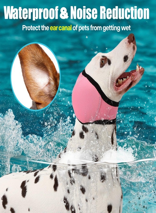 AOOLMOL Dog Ear Muffs Wrap for Hematoma, Bathing, Drying, Swimming & Noise Anxiety Relief- Elastic Waterproof Ear Protection with Calming Hoodie Design for Grooming - Image 3