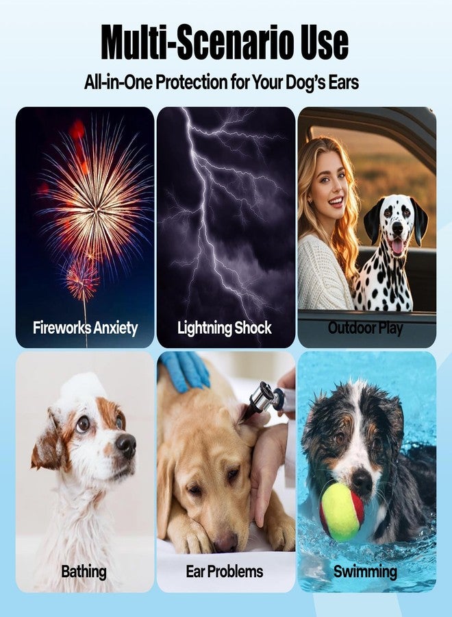 AOOLMOL Dog Ear Muffs Wrap for Hematoma, Bathing, Drying, Swimming & Noise Anxiety Relief- Elastic Waterproof Ear Protection with Calming Hoodie Design for Grooming - Image 5