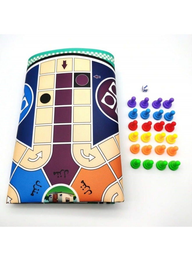 جيجيرو لعبة لودو الاستراتيجية العربية، 2-6 لاعبين، العاب لودو وبارتشيسي مناسبة للتجمع العائلي وليلة الأعياد، 50*50 سم - Image 4