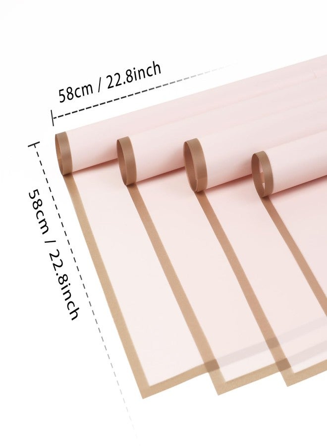 FUHITIM 20 Sheets Flower Wrapping Paper - Waterproof Floral Bouquet Wrapping Paper, Florist Supplies Packaging Paper for Wedding Birthday Gift DIY (Pink) - Image 2