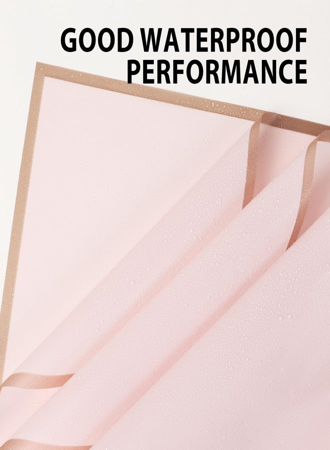 FUHITIM 20 Sheets Flower Wrapping Paper - Waterproof Floral Bouquet Wrapping Paper, Florist Supplies Packaging Paper for Wedding Birthday Gift DIY (Pink) - Image 3