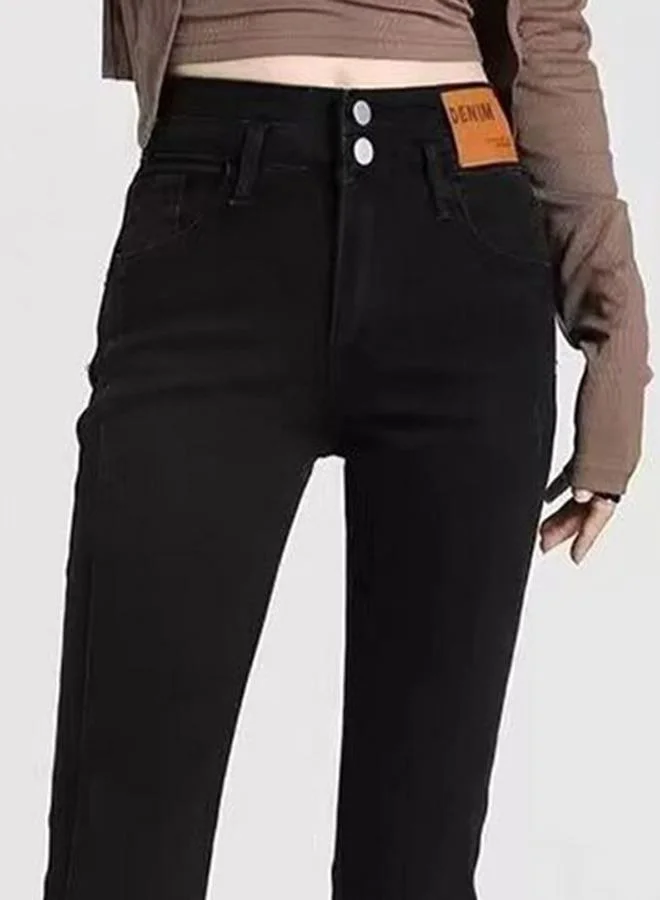 يونيكي Black Slim Fit High-Rise Jeans