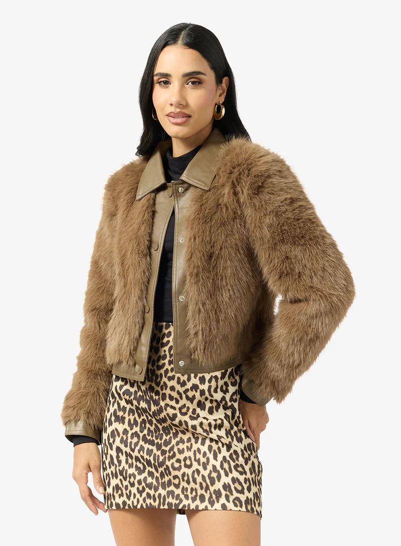ONLY Faux Fur Bomber Jacket