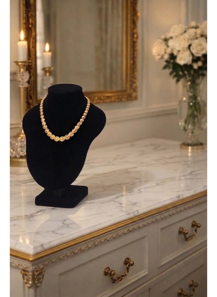 co arma Luxury necklace and chain display stand and mannequin for shops and home, black color, (one) piece only - Image 1