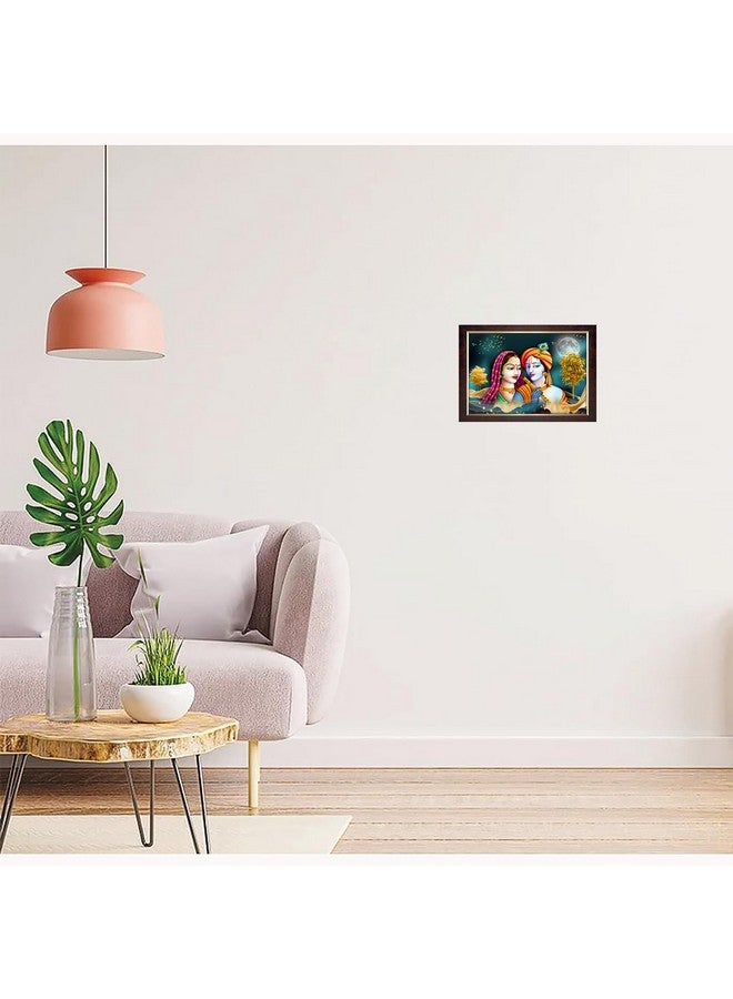Dharvika Innovations Dharvika Innovations Radha Krishna Photo Frame Big Size Home Decoration with Sparkle Coated Lamination (14x20 Inch) - 20505 - Image 4