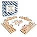 Offelec Upgraded Rummy Cube Game with 106 Large Number Rummy Tiles Set 4 Wooden Racks Dice Family Board Games for Adults Kids Travel Size Rummy Games for 24 Players Funny Night Game - Image 2