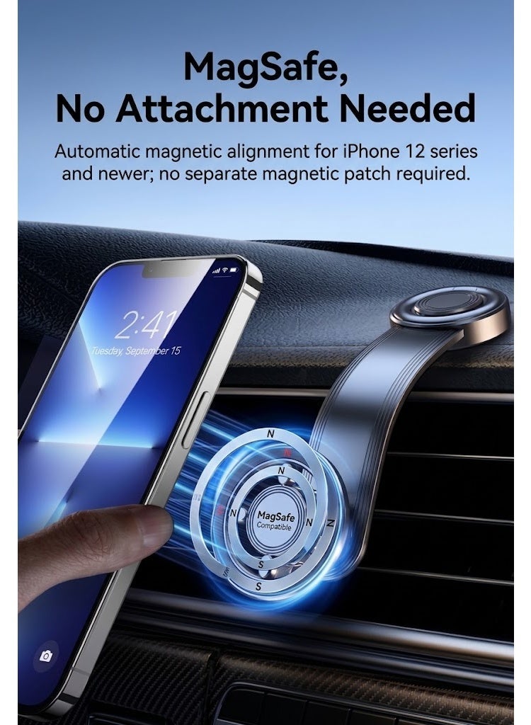 360° Rotating MagSafe Car Phone Holder - Super Strong Magnet Mount for Dashboard/Console ，Mobile phone holder - Image 5