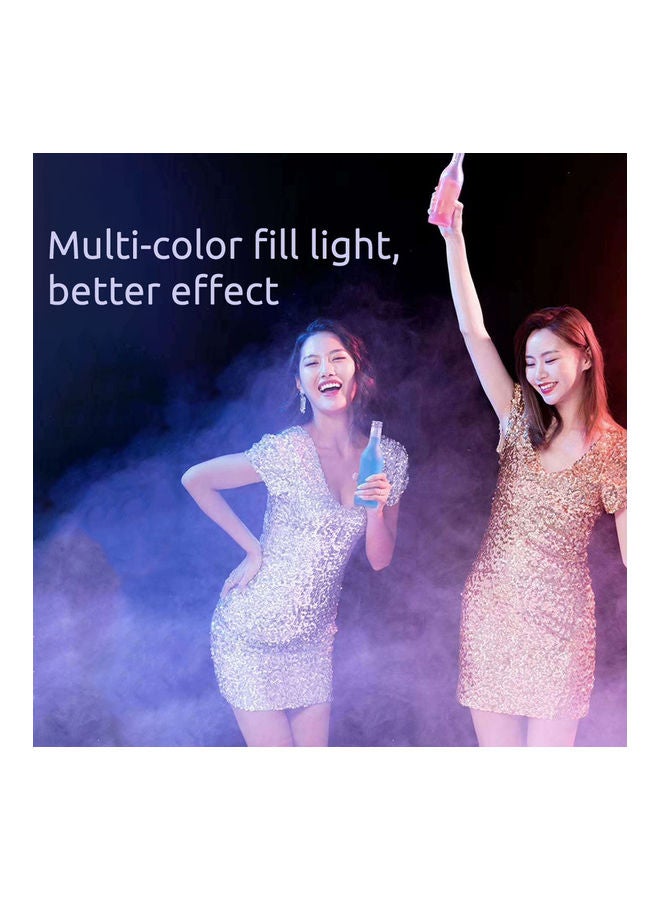 Loquat USB RGB LED Selfie Round Light With Phone Clip Black - Image 2