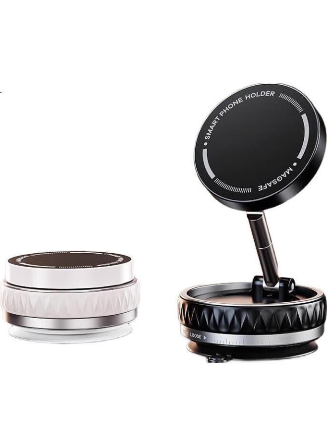 Lingchen Car Mount Phone Holder Car Navigation Windshield Dashboard Air Outlet Big Suction Cup - Hermes Orange - Image 1