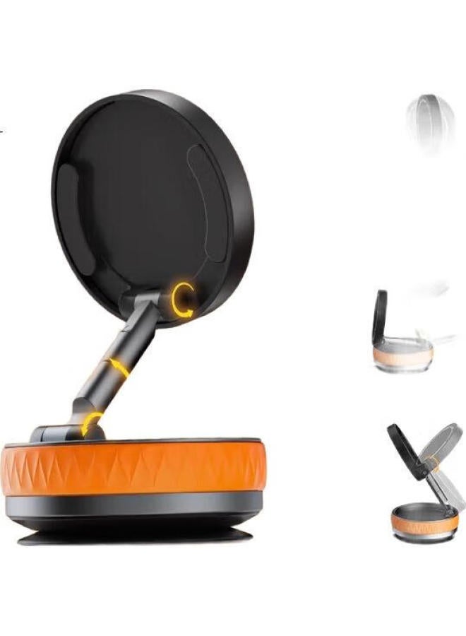 Lingchen Car Mount Phone Holder Car Navigation Windshield Dashboard Air Outlet Big Suction Cup - Hermes Orange - Image 3