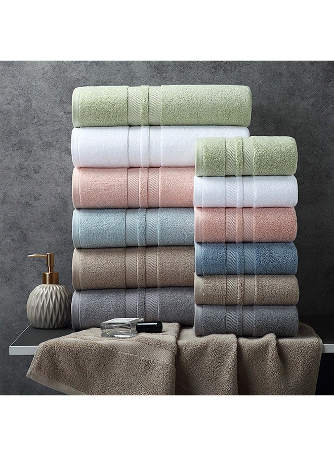 Arabest Two-piece household daily cotton bath towel and cotton towel thickened and absorbent-gray - Image 2