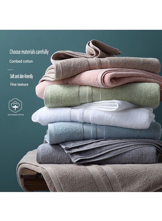 Arabest Two-piece household daily cotton bath towel and cotton towel thickened and absorbent-gray - Image 3