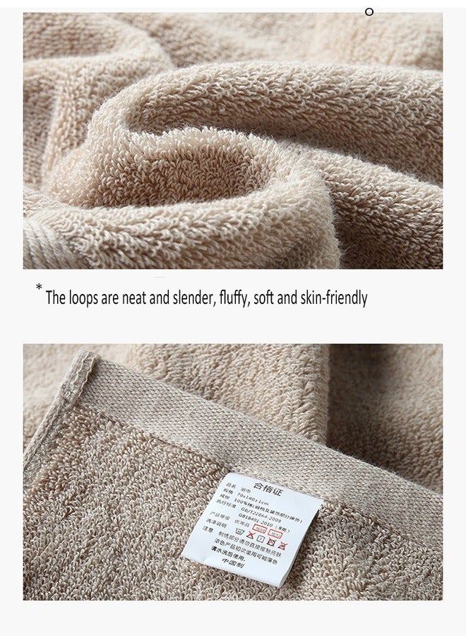 Arabest Two-piece household daily cotton bath towel and cotton towel thickened and absorbent-gray - Image 4