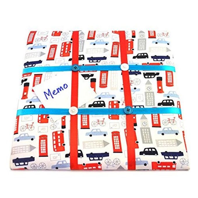 HANDCRAFTED LONDON FABRIC MEMO BOARD 31 X 31 X 5CM