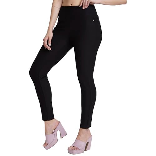 Spykar Women Black Blended Skinny Fit Ankle Length Trackpant - Image 4