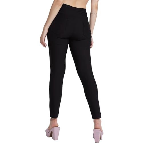 Spykar Women Black Blended Skinny Fit Ankle Length Trackpant - Image 3
