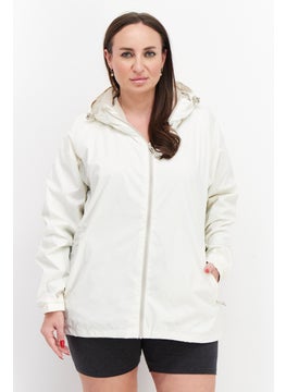Trespass Women Brand Logo Windbreaker Jacket, Off White  - Image 1