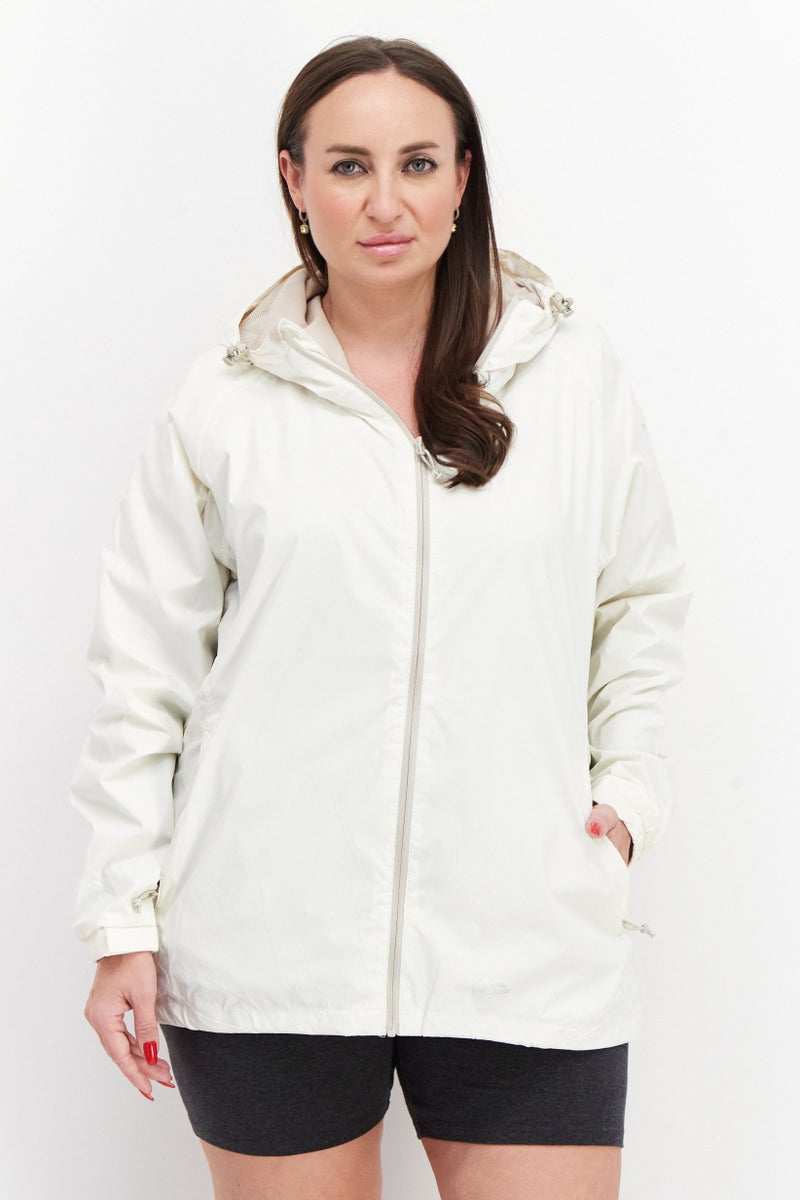Trespass Women Brand Logo Windbreaker Jacket, Off White - Image 1