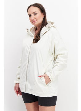 Trespass Women Brand Logo Windbreaker Jacket, Off White  - Image 2