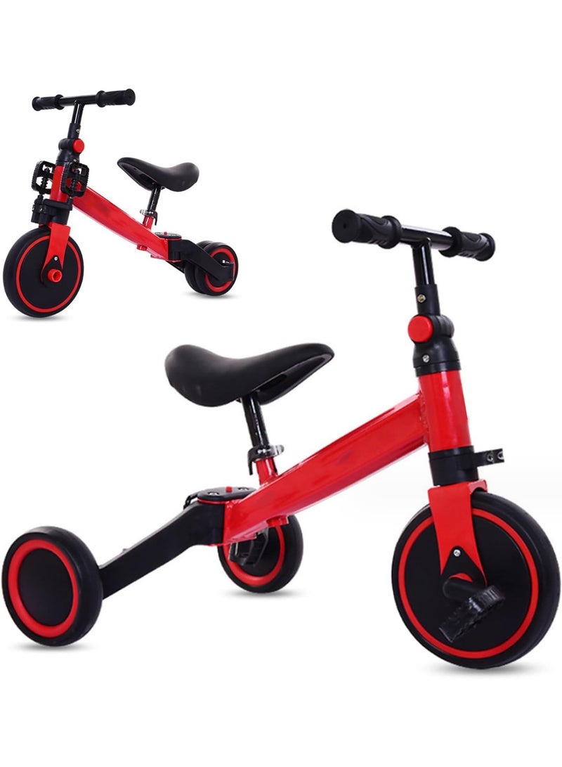 GOLD MANTIS 2-in-1 Kids Balance Bike with Pedals – Toddler Training Bike & Tricycle, Adjustable Seat, Assorted Colors – Lightweight Ride-On Bicycle for Boys & Girls - Image 1