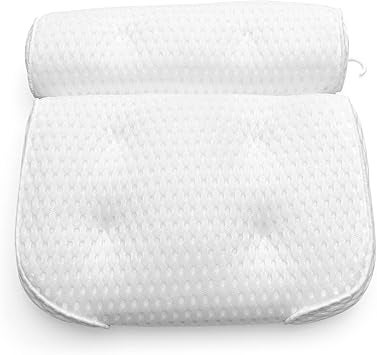RIO وسادة استحمام فاخرة من ريو بتصميم مريح مع تقنية شبكة الهواء ثلاثية الأبعاد و 6 أكواب شفط تدعم الرأس والرقبة والظهر والكتف تناسب جميع أحواض الاستحمام - Image 1
