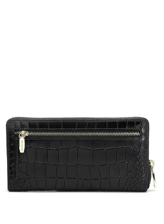 Da Milano  Genuine Leather Black Ladies Wallet for Women | Best Price UAE