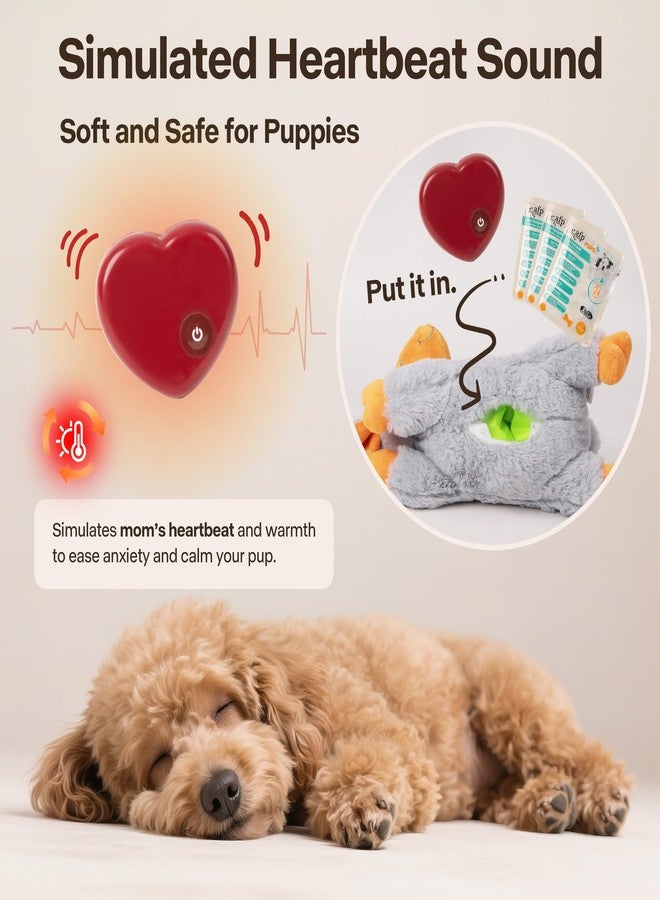 all for paws Puppy Essentials Starter Kit - New Born Dog Toys Gifts Heartbeat Puppy for Dogs, Teething Toys, Heat Packs & Cozy Blanket for Crate Training & Anxiety Relief - Image 4